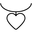 heart necklace line Icon
