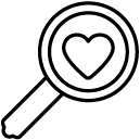 heart search line Icon