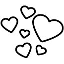 hearts line Icon