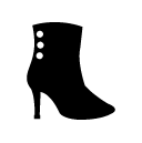 heeled ankle-boot glyph Icon
