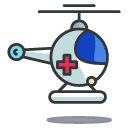 helicopter Filled Outline Icon