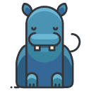 hippo Filled Outline Icon