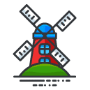 holland windmill Filled Outline Icon