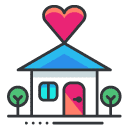 home Filled Outline Icon