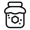 honey jar line Icon