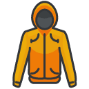 hoodie jacket Filled Outline Icon