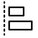 horizontal align left line Icon