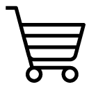 horizontal shopping cart line Icon