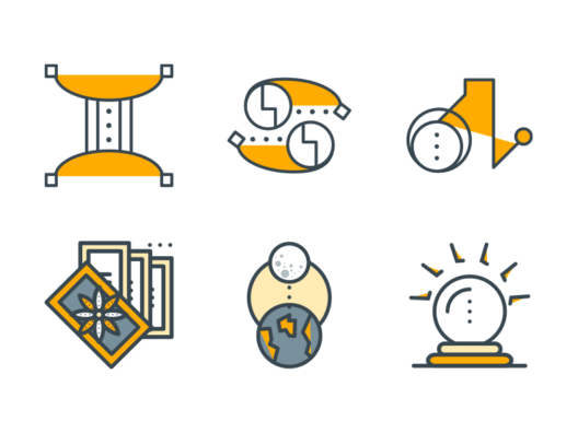 horoscope filled outline icons