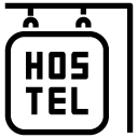 hostel sign line Icon