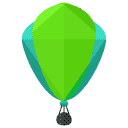 hot air balloon flat Icon