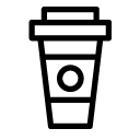 hot drink container line Icon