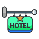 hotel Filled Outline Icon