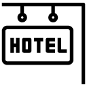 hotel sign line Icon