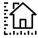 house measurement line Icon