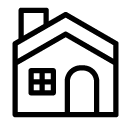 house one square window line Icon