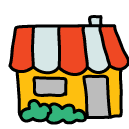 house store Doodle Icon