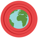 hurting earth Flat Round Icon