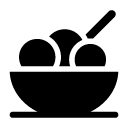 ice-cream bowl glyph Icon