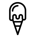 ice cream cone line Icon