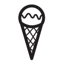 ice-cream scone line Icon
