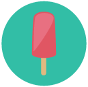 ice-cream stick Flat Round Icon