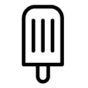 ice cream stick line Icon