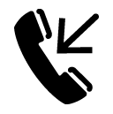 incoming call glyph Icon