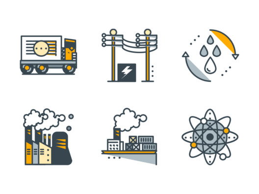 industry filled outline icons