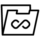 infinite folder line Icon