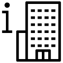 information hotel line Icon