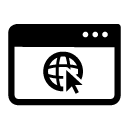 internet search glyph Icon
