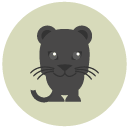 jaguar Flat Round Icon