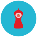 ketchup Flat Round Icon