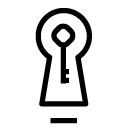 key and lock line Icon