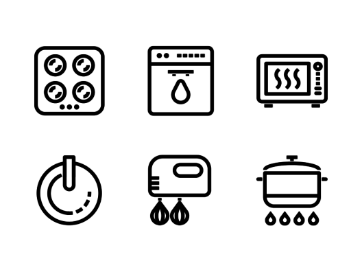 kitchen-appliances-line-icons