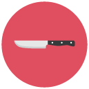 knife Flat Round Icon