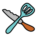 knife spatchula Doodle Icons