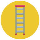 ladder Flat Round Icon