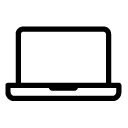 laptop 1 line Icon