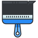 large paintbrush Filled Outline Icon