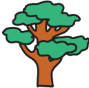 large tree Doodle Icons