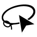 lasso tool glyph Icon