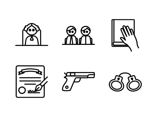 law-and-crime-line-icons