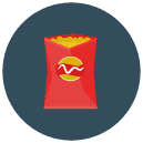 lays chips Flat Round Icon