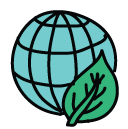 leaf globe Doodle Icons