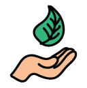 leaf hand Doodle Icons