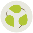 leaves Flat Round Icon