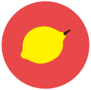 lemon Flat Round Icon