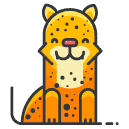 leopard Filled Outline Icon